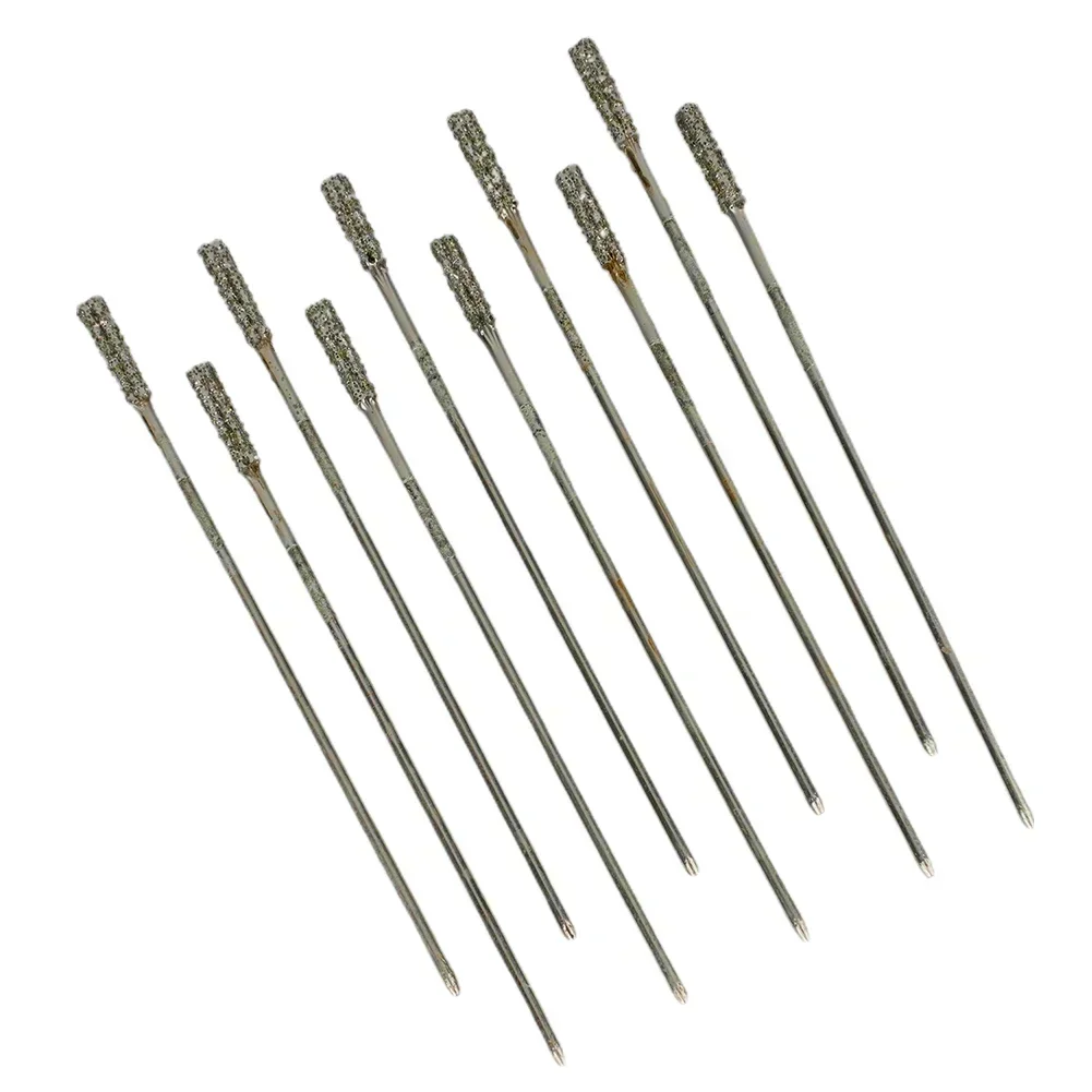 Imagem -04 - Diamante Revestido Broca Conjunto Derrubado Broca para Jade Ágata Pedra Jóias Perfuração de Vidro Buraco Viu 1.22.4 mm 10 Peças