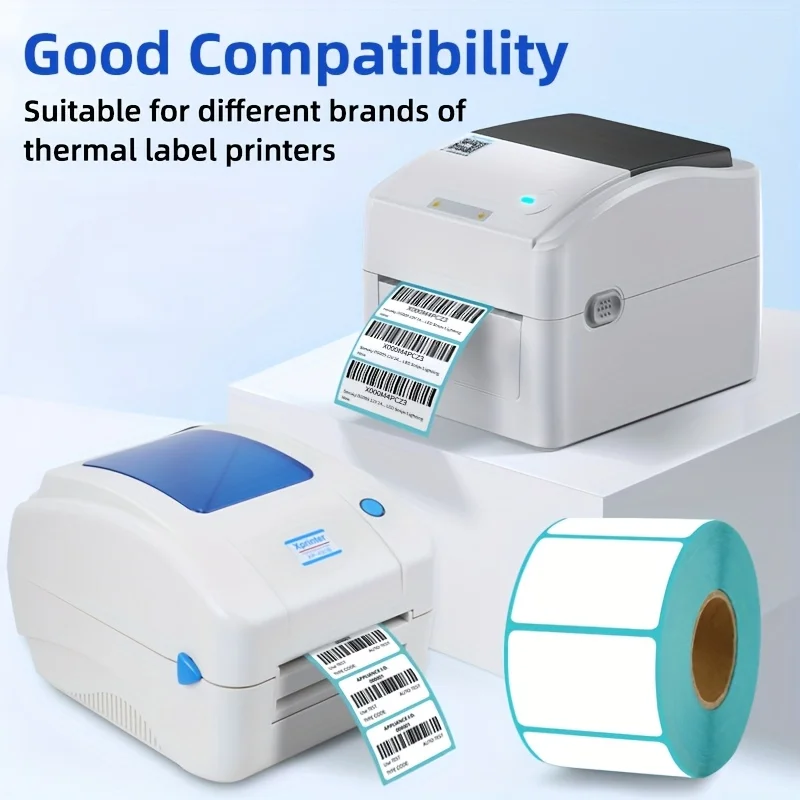 2800 Sheets Thermal Label Paper, 50x30mm (1.97x1.18 Inches) Multipurpose Self-Adhesive Blank Stickers, Waterproof & Oil-Proof