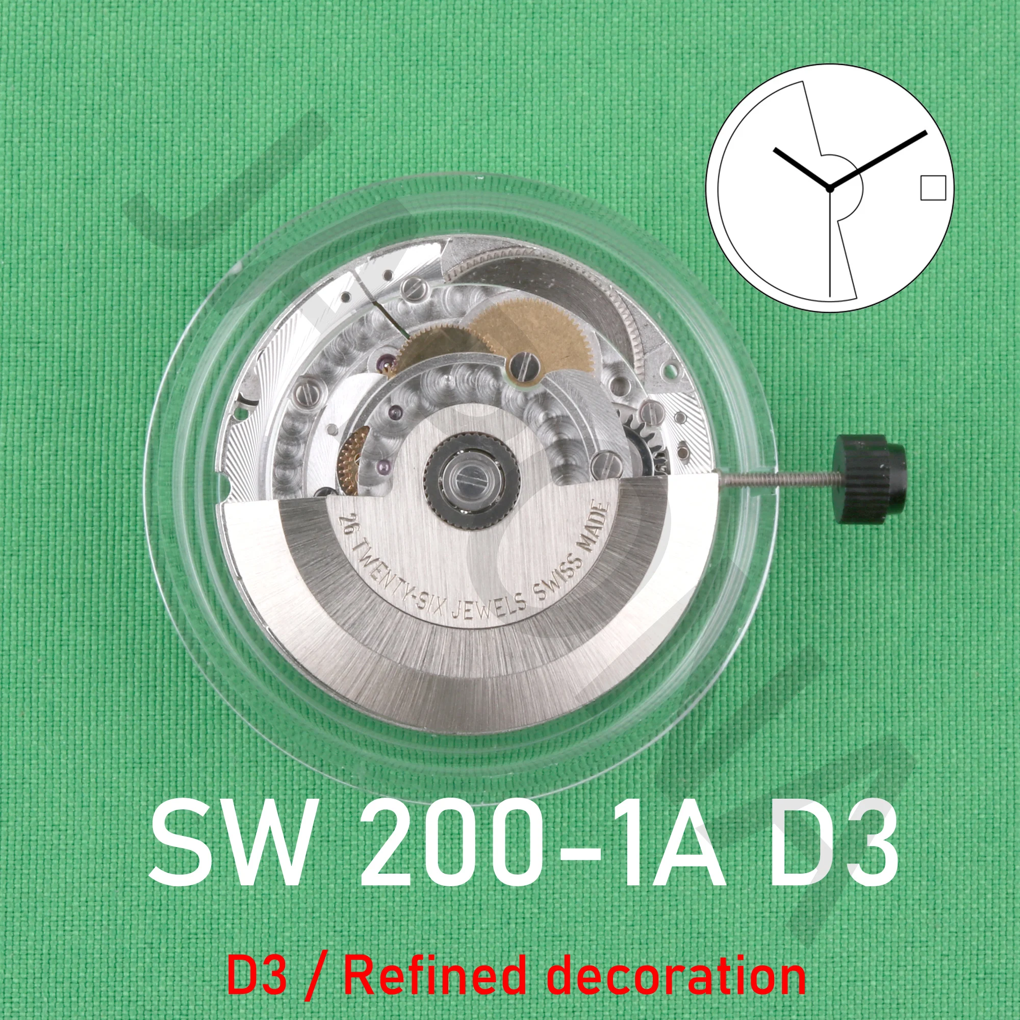 Sellita SW200 movement SW200-1A D3 (refined decoration) Swiss original mechanical movement calendar three needle automatic