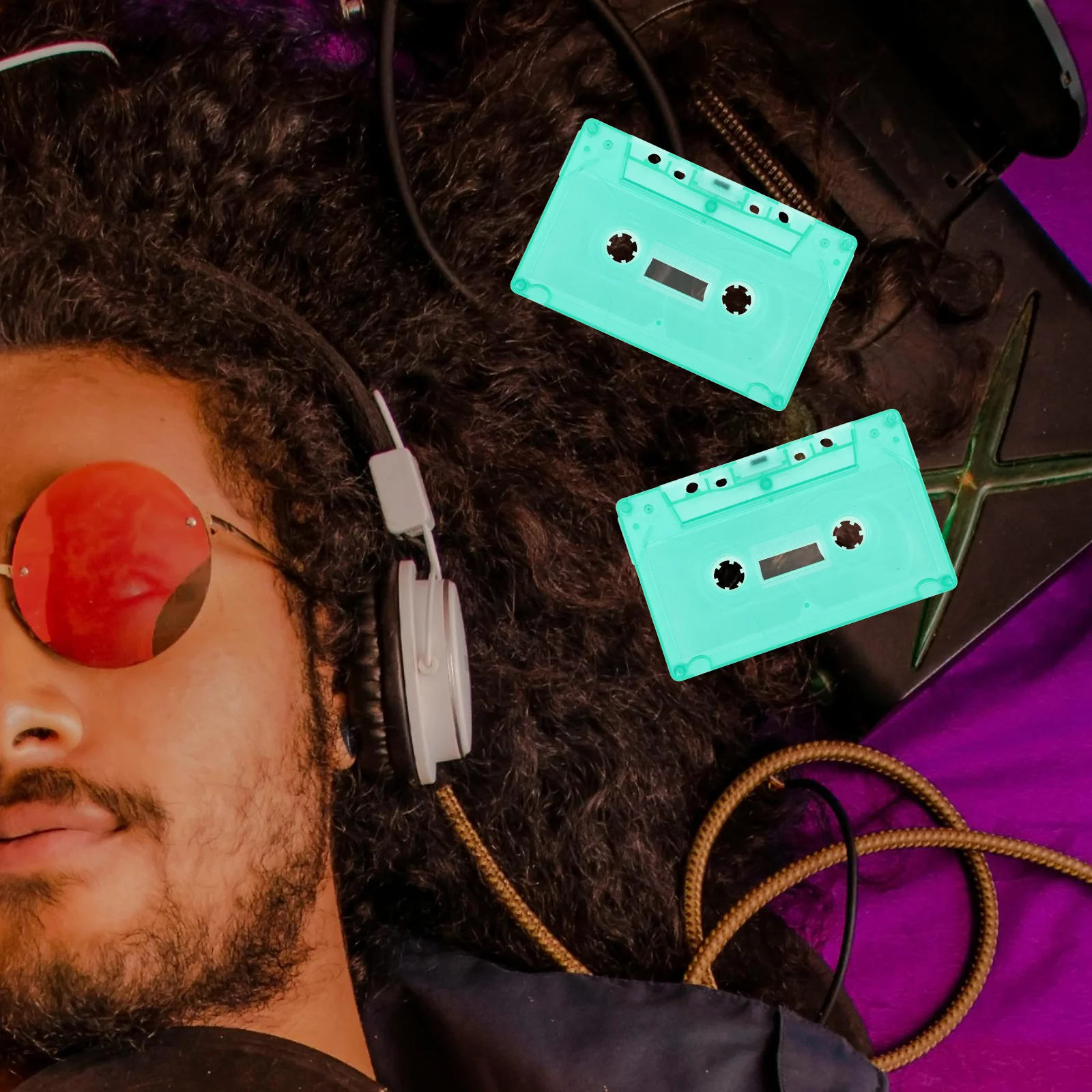 

2Pcs Empty Cassette Tapes Fine Workmanship Decorative Accessories for Gifts Empty Cassette Blank Cassettes