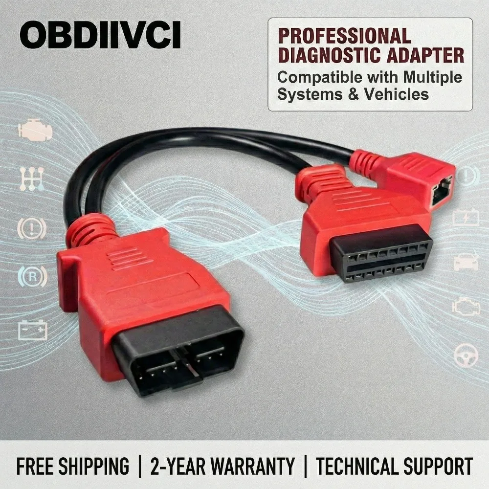 OBDIIVCI Ethernet Cable for Autel MS908 PRO MS906 PRO OBD Diagnostic Coding Adapter for BMW F Series F Chassis Latest
