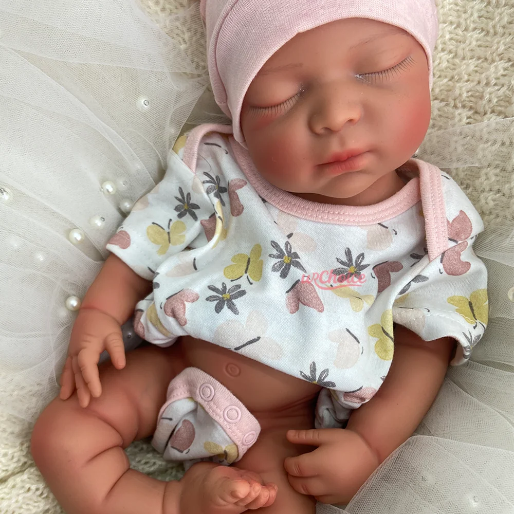 ตุ๊กตาเด็กทารกเหมือนจริงขนาด 17 นิ้ว ทำจากซิลิโคน เปิดปากได้ ตุ๊กตาเด็กผู้หญิงเหมือนจริง ตุ๊กตาทารกแรกเกิดเหมือนจริง น่ารัก เหมาะสำหรับสะสม