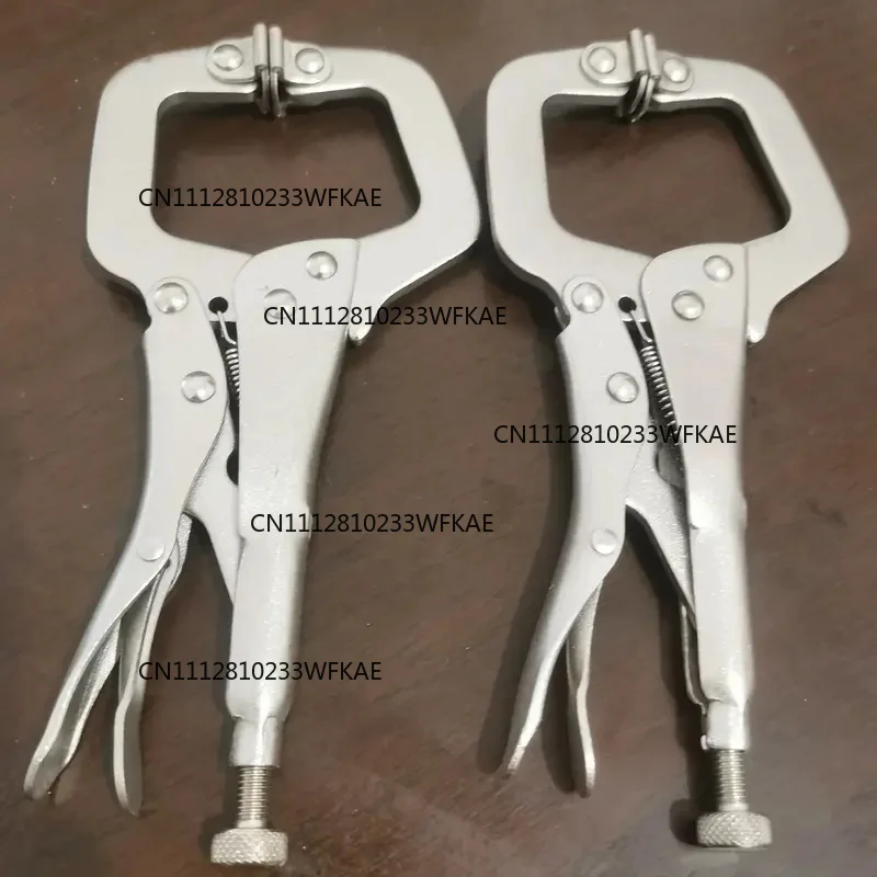 6.5inch Heavy-Duty Locking C-Clamp Pliers Adjustable Welding Clamp Clip and Regular Tips Woodworking Welding Fixing Hand Tool