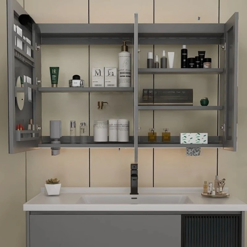 

Induction beauty bathroom mirror cabinet, intelligent separate wall-mounted type, storage storage