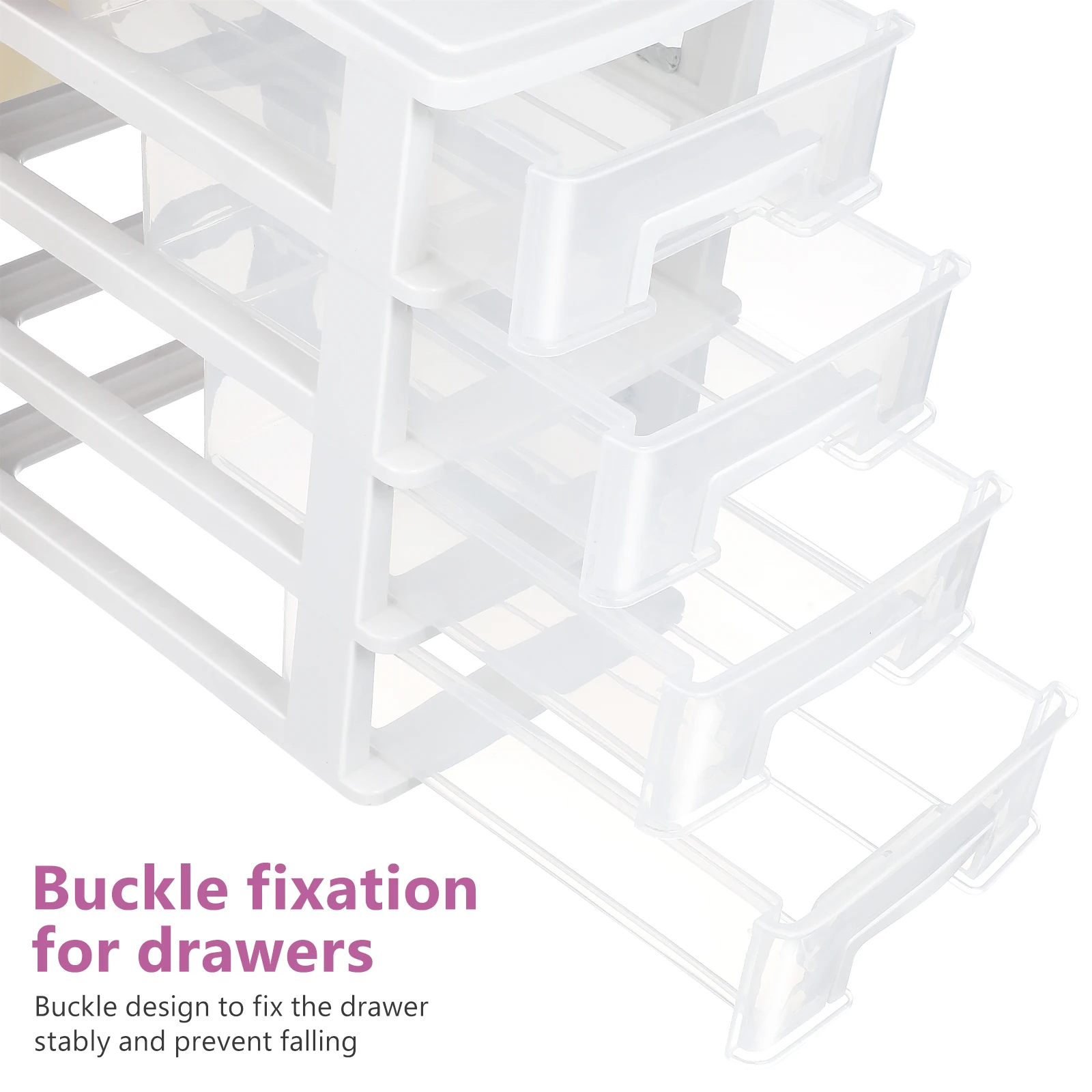 

4 Layers Desktop Storage Box Transparent PP Material Organizer Accessories Container Lid