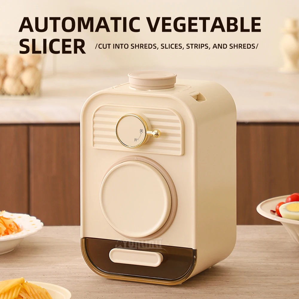 Cutting Machine with 5 Different Shape Options Electric Vegetable Shredder Slicer Multi Processador De Alimento Eletrico