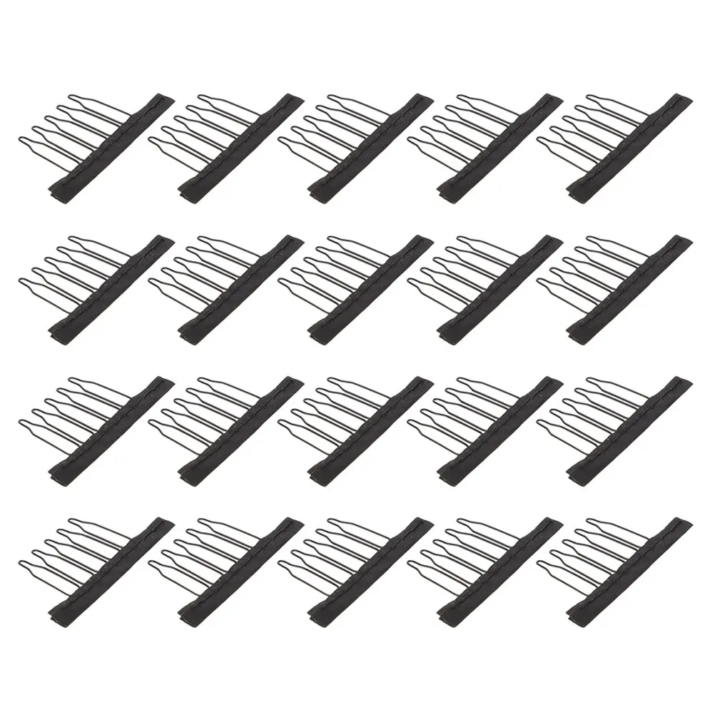 

20Pcs Elegant Steel Toothed Hair Clip Combs for Wigs Extensions Secure Snap Clips Mini Claw Clips Styling Tools Set