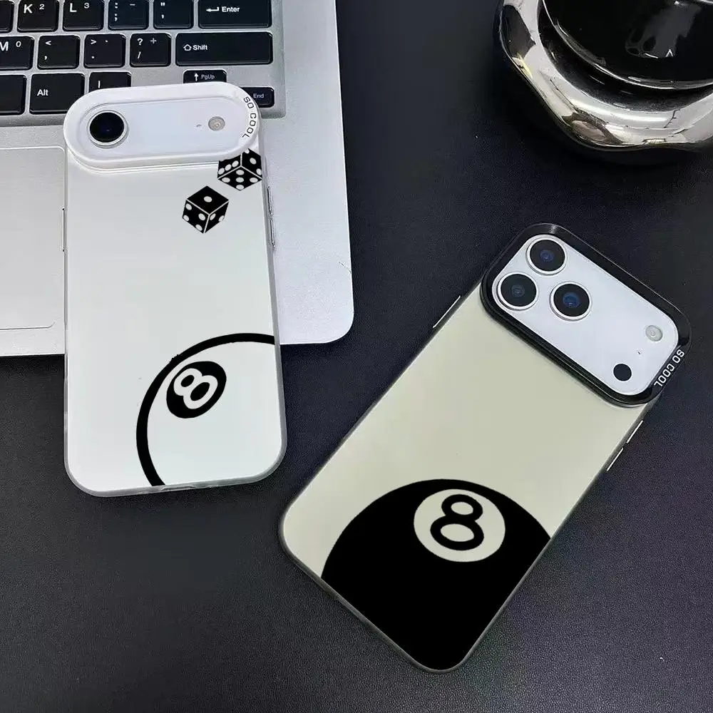 أزياء العلامة التجارية البلياردو عدد 8 حالة الهاتف آيفون 17 16 15 14 13 12 11 برو ماكس الهواء الملونة ماتي الليزر أورورا لامع Sho #1