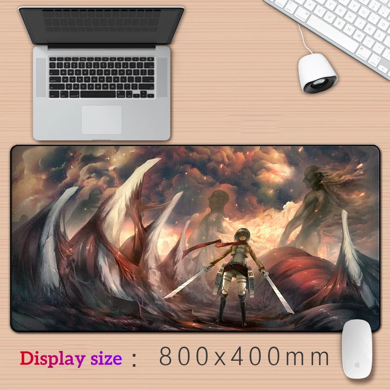 Attack On Titan Art Printing XL Mouse Pad Gamer Accessory Hot Large  Computer Lock Edge Keyboard Mat Anime Strange Dropshipping