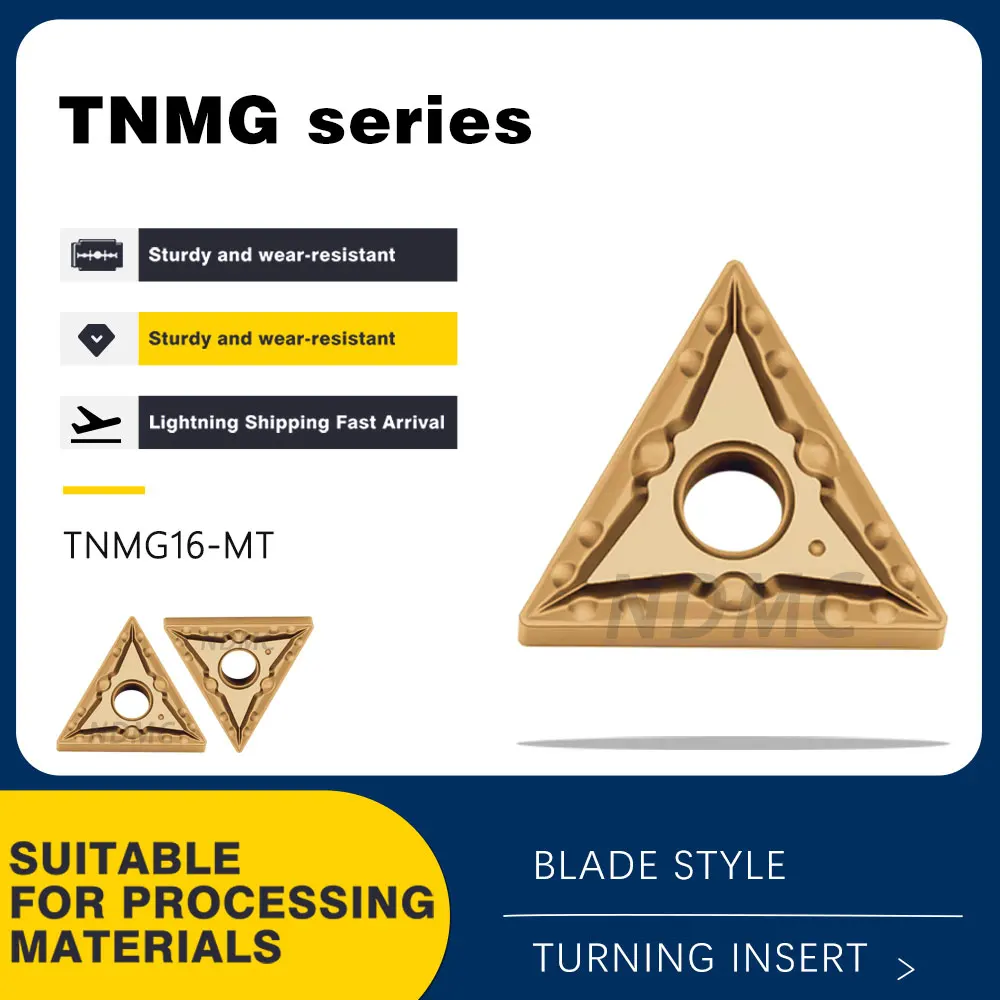 

Треугольные токарные пластины TNMG160404/160408-MT TT5080 для нержавеющей стали, универсальные токарные пластины серии TNMG