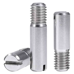M2 M2.5 M3 M4 M5 M6 M8 M10 304 Stainless Steel One-Word Groove External Thread Cylindrical Pin Positioning Pin Slotted Pin Screw