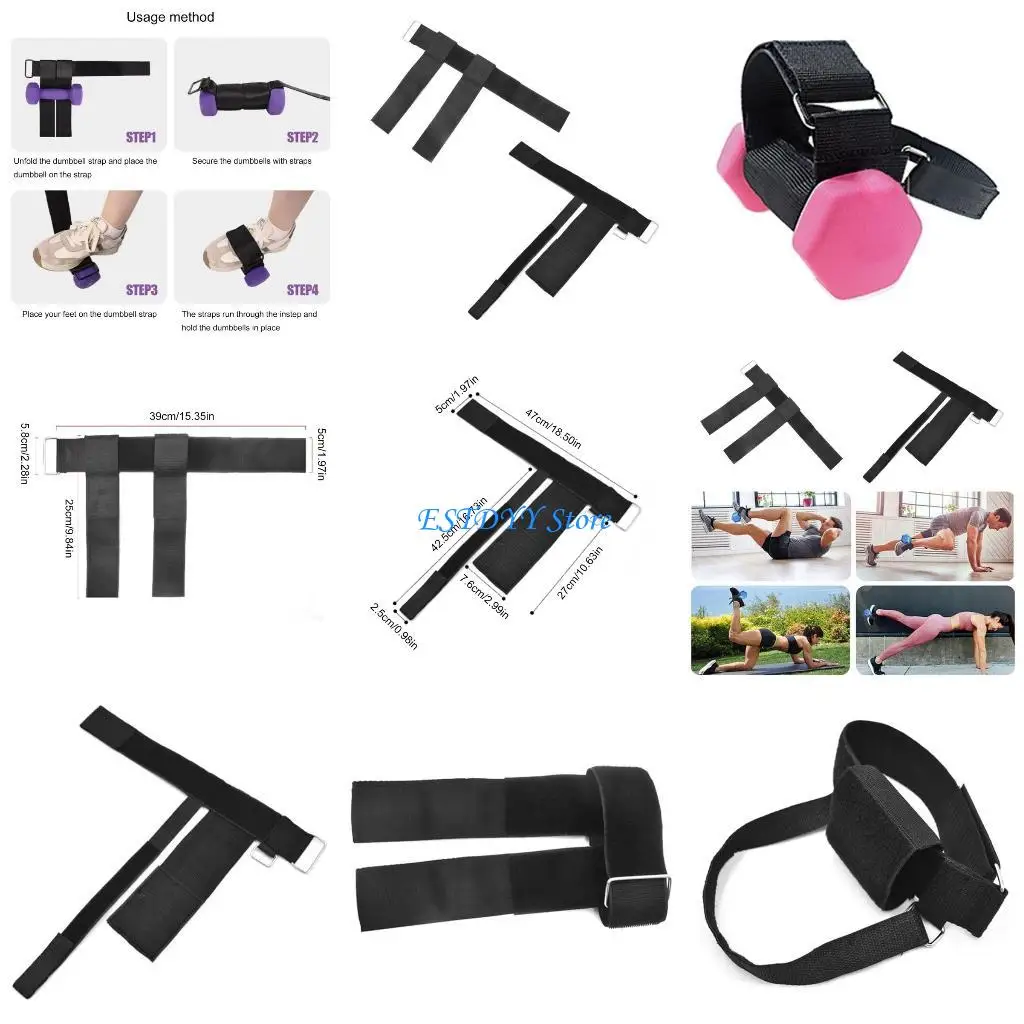 G6DE الساق رفع ممارسة الدمبل الكاحل حزام قدم رفع الأثقال الدمبل القدم مرفق ل الورك المثنية يثير قابل للتعديل #1