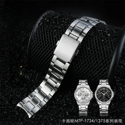 Casio Swordfish 스테인리스강 시계 밴드, MTP-1374/MTP-1375/Vd01 교체, 정품 22mm 아크 인터페이스 시계 스트랩