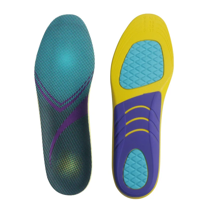 Orthotic Sports Shoe Insoles with Gel Cushion TPU Arch Support, High Elastic Trimmable Breathable Inserts for Running Walking