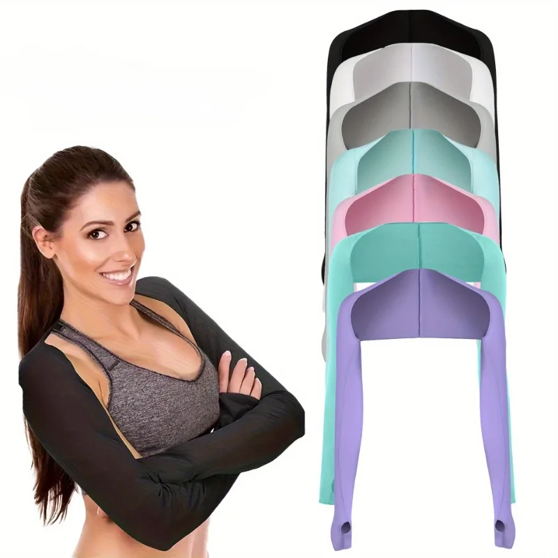 Integrierte Sun Cape-Ärmel – UPF 50+ Nylon-Spandex UV-Schutz für Autofahren und Outdoor-Sportarten, feuchtigkeitsableitende Unisex-Abdeckung