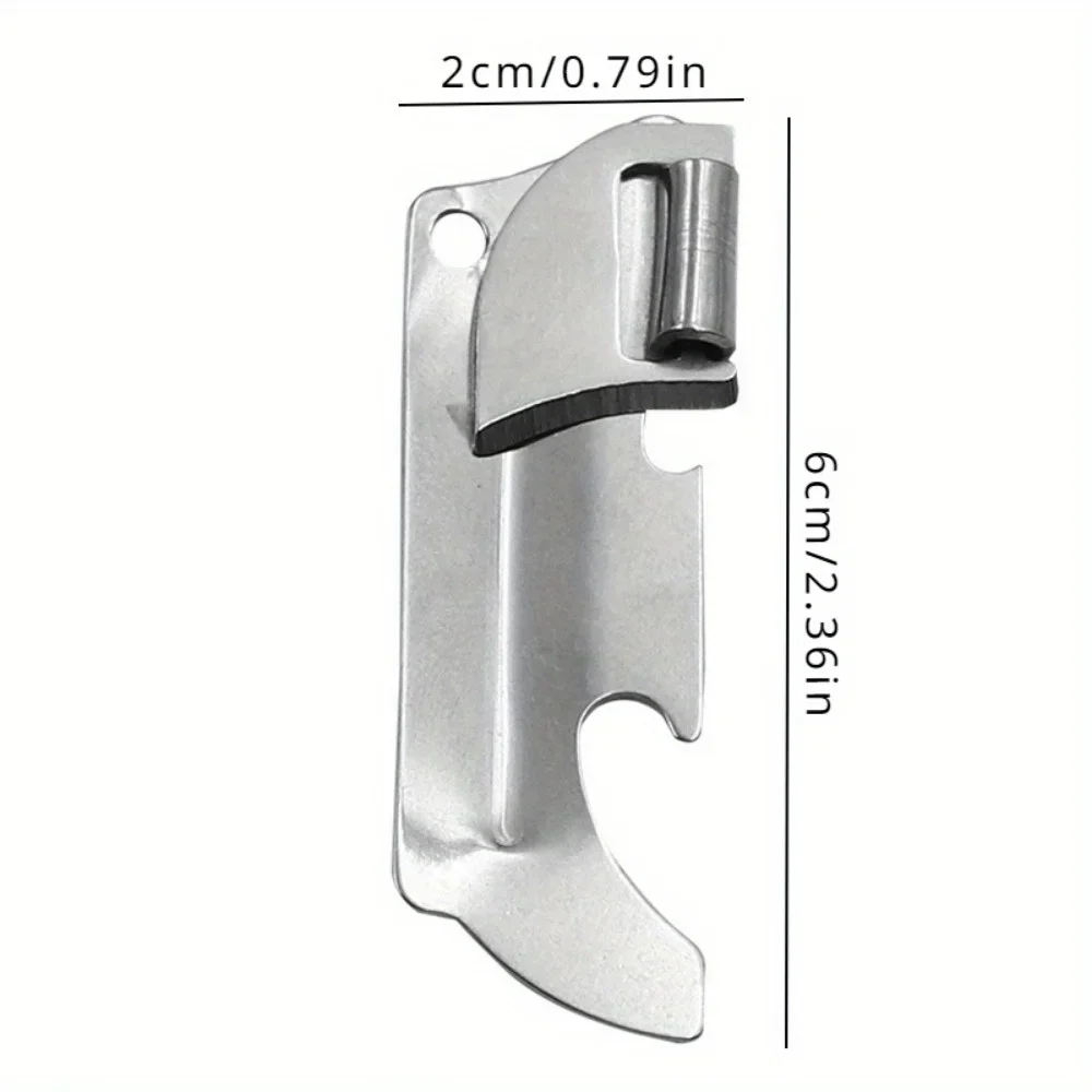 1 قطعة فتاحة زجاجات قابلة للطي متعددة الوظائف من الفولاذ المقاوم للصدأ ، فتاحة علب منزلية ، سكين تعليب ، فتاحة غطاء ، علبة القصدير