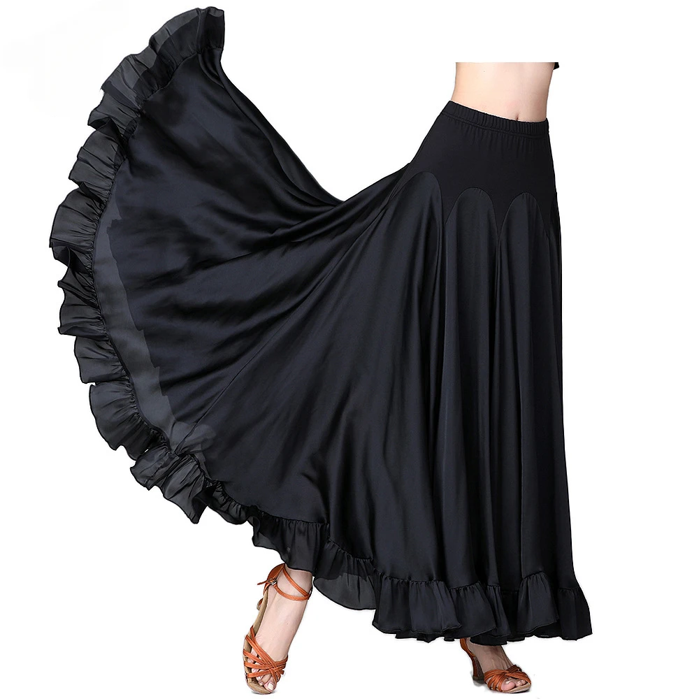 National Standard Dance Dress Modern Social Large Swing Half Length Skirt New Stage Competition Dress Waltz Large Swing Skirt