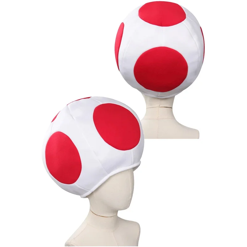 Crapaud Kinopio Cosplay Chapeau pour Garçons, Anime Game Bros 2, Roleplay FantrenforRed Dot, Salle plus lente, Head Cap, Accessoires pour Enfants, Robe de Barrage