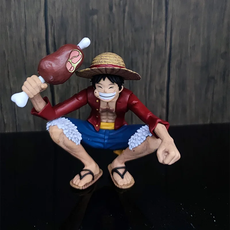 

New One Piece Figure Model Crouching Luffy Art King Shape Ornament Toy Animation Peripheral For Children's Gifts