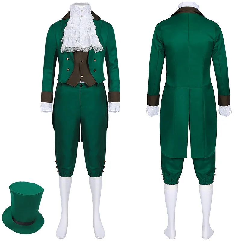 

Средневековый костюм для косплея: жилет, бриджи до колен, кружевной воротник, высокий шляпный козырек – наряды для тематических вечеринок и ролевых игр для взрослых мужчин