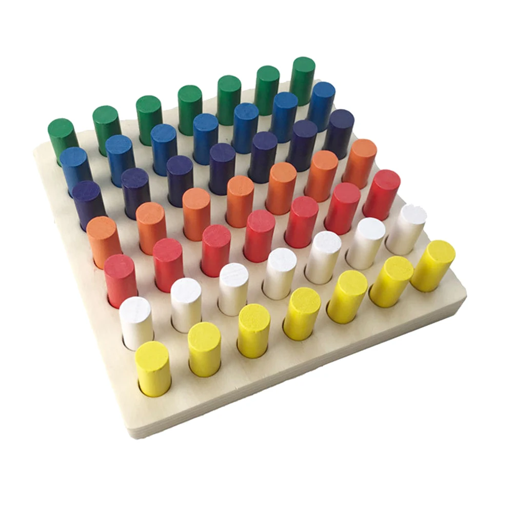 Kleurherkenning Leermiddelen Vinger Houten Interposer Educatief Voorschools Speelgoed Bijpassend Handmatig Kinderspeelgoed