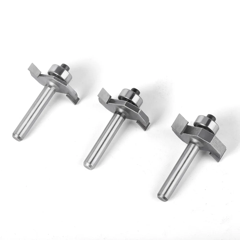 1/4inch 1/2inch Shank T Slot Router Bit Bit with Bearing Wood Slotting Milling Cutter T Type Rabbeting Woodwork Tools for Wood