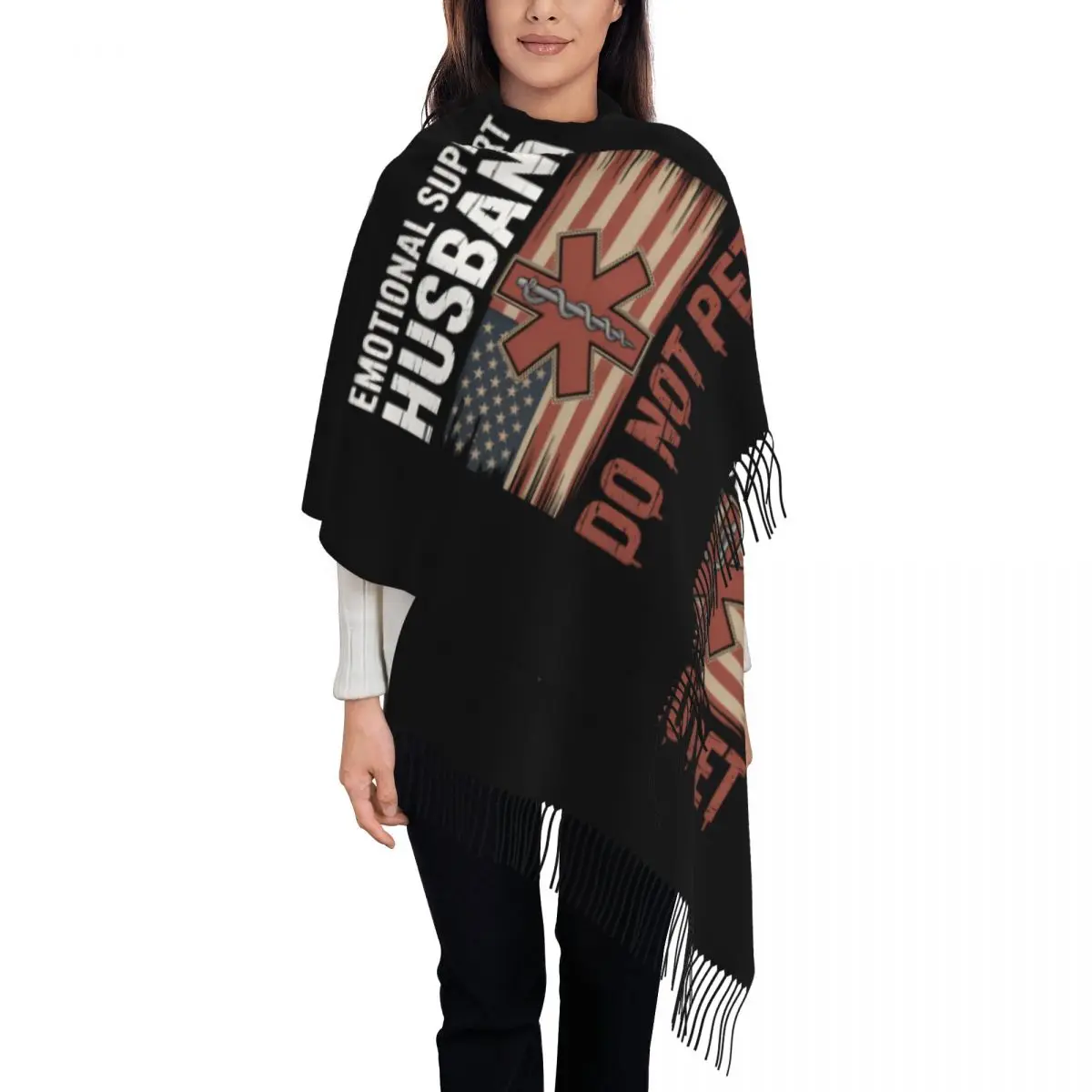 

Пользовательские эмоциональные поддерживающие мужу, не домашнее животное, шарф с кисточками, женские мягкие шали, женские зимние шарфы