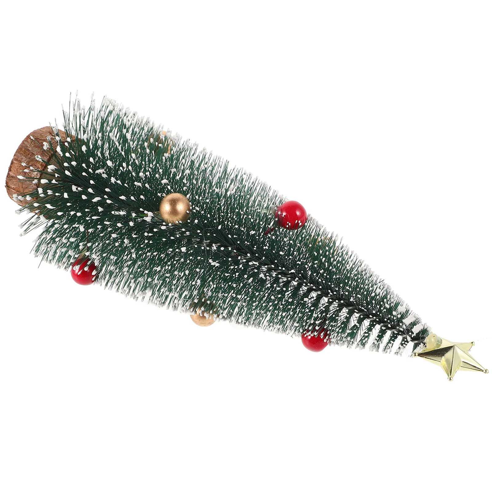 

Ornaments Small Pine Needle Tree Christmas Ball Decorate Plastic Frosted Mini Trees