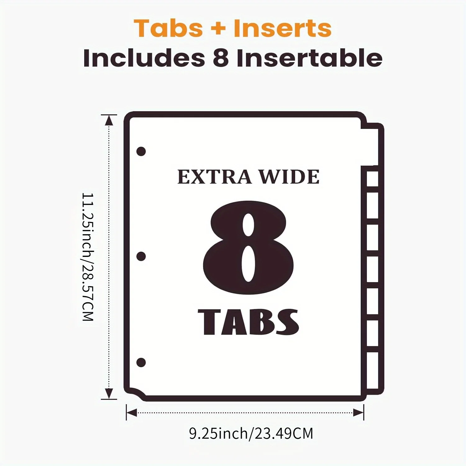 8/16 Pcs Binder Pocketed Dividers 8 Labeled Dividers, Compatible With 3-Ring For Letter Size Insertable Large Labels Multicolor