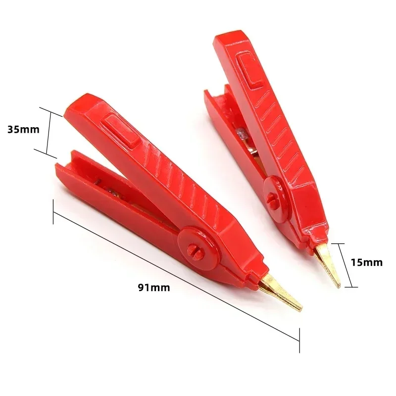 1PCS LCR Resistance Clip DIY Tools Copper 20A Opening 12mm Duckbill Large Alligator Clips SMD Test Clamp