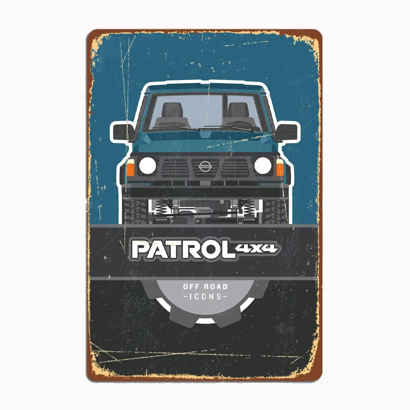 GQ Patrol Y60 Lines  Most Feared Posters Vintage Metal Sign Poster Garage Decoration Room Decor Car Club Tin Home Decor