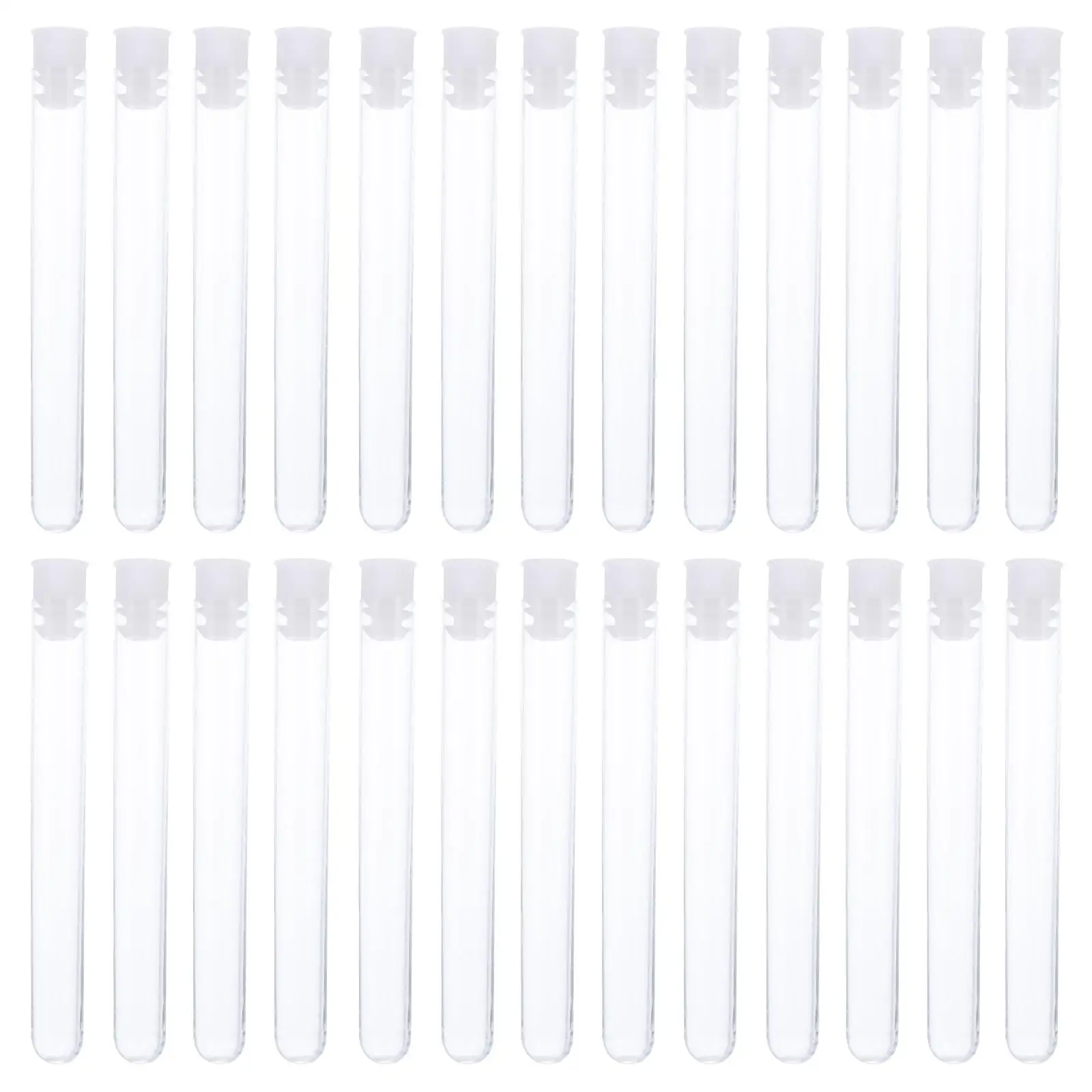 100 Pcs Food Containers with Lids Plastic Test Tube Tubes Storage for Cover Disposable 1050X120X120MM Clear Centrifuge Child NEW