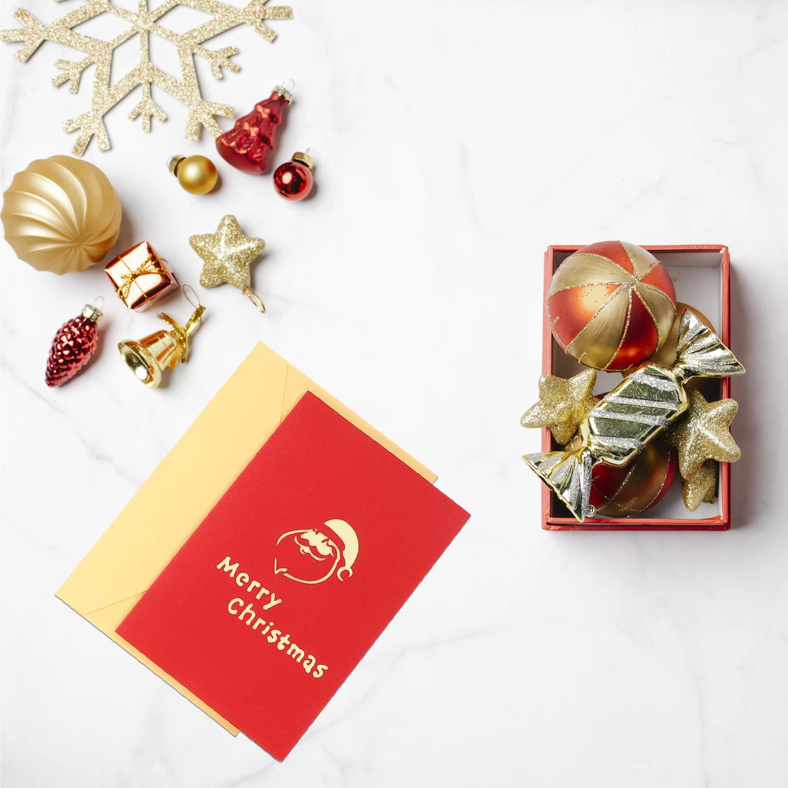 

2 Pcs Christmas Card Greeting Holiday Small Gift Postcards Paper Seasons Greetings Bulk