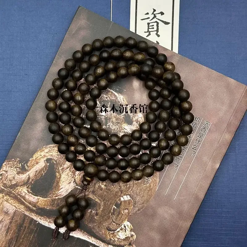 Natural Vietnam full submered White Kyara ha avarwood bracelet Buddhism Prager bracelet