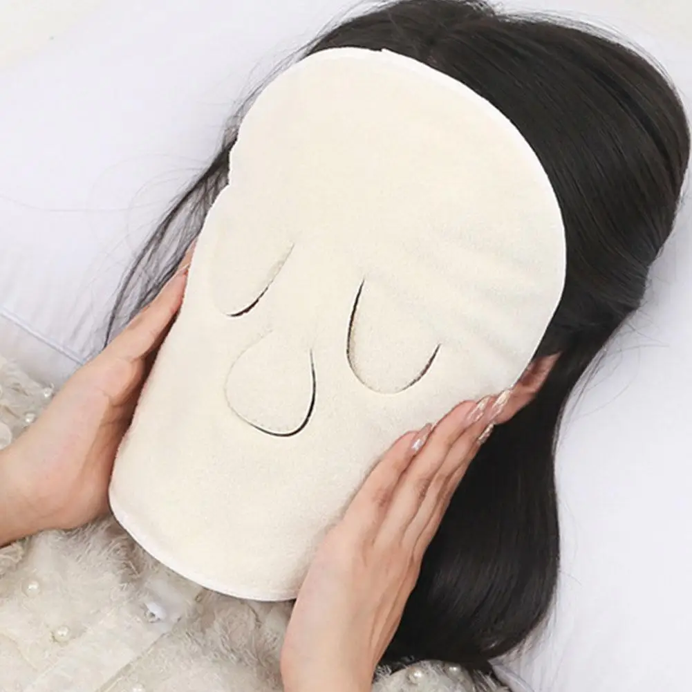 Skin Care Mask Cotton Hot Compress Towel Wet Compress Steamed Face Towel Opens Skin Pore Clean Compress Beauty Facial Care Tools