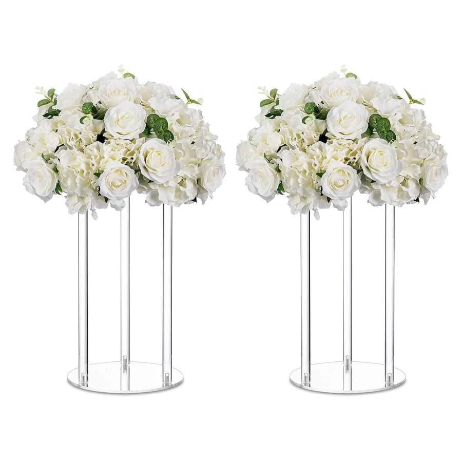 1 Set Acrylic Flower Display Stand Wedding Table Centerpieces Event Road Lead Party Modern Vase Tall Flower Stand For Decor