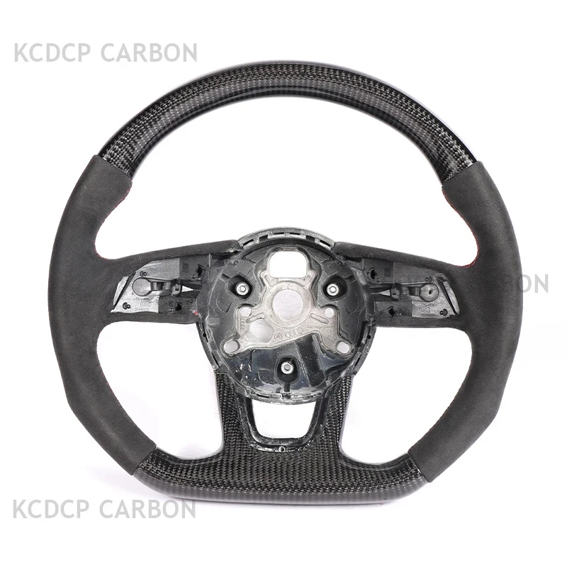 

For Audi A3 A4 B9 A5 RS3 RS4 RS5 S3 S4 S5 A6 A1 A7 A8 Q3 Q5 Q7 RSQ3 RSQ5 R8 TTRS LED Complete Carbon Fiber Steering Wheel