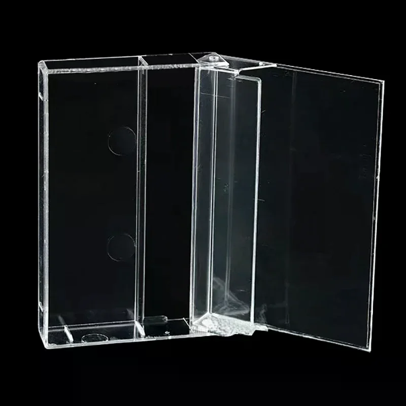 1Pc Cassette Tape Transparent Storage Box Audio Magnetic Recording Blank Tape Case Dustproof Box