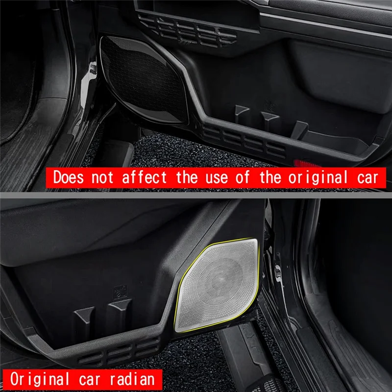 

Car Stainless Steel Door Sound Speaker Horn Panel Trims Audio Loudspeaker Cover For TOYOTA TACOMA 2024