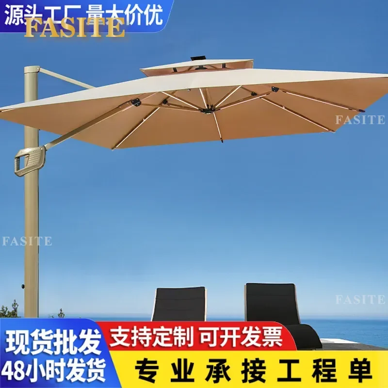 For Outdoor Villa Garden Terrace Roman Umbrella Large Sun Shelter Rain Protection Patio Courtyard Parasol Durable Windproof