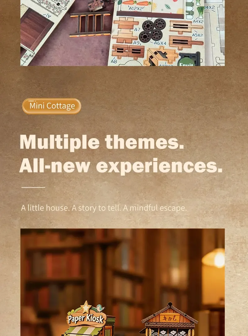 DIY Holz-Miniatur Japanische Taverne mit Beleuchtung als Geburtstagsgeschenk für Freunde, Heimdekoration und Bastelarbeiten – Detail 4