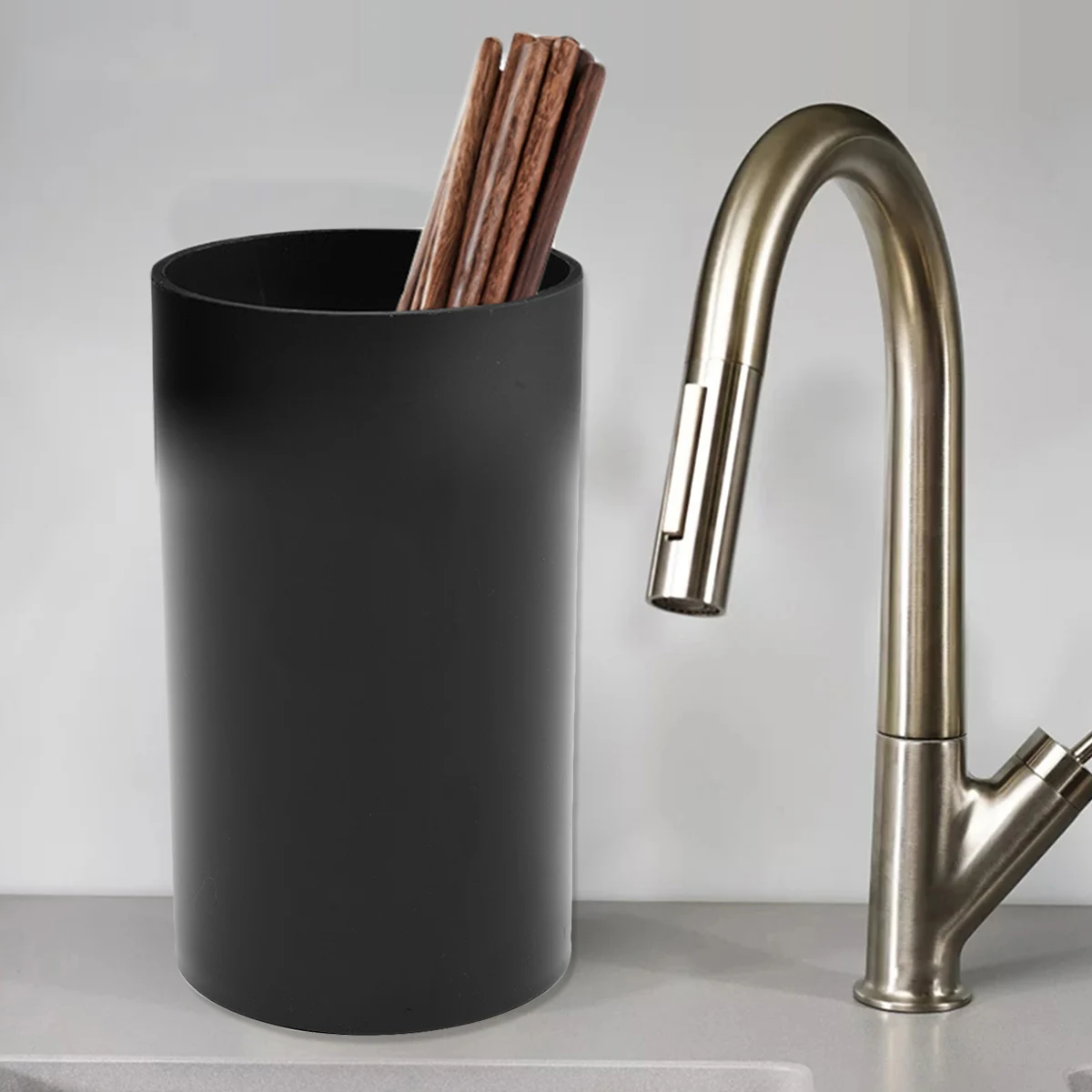 

Kitchen Storage Rack Cylinder Containers Utensil Organizer Cutlery Holder Chopstick Flatware