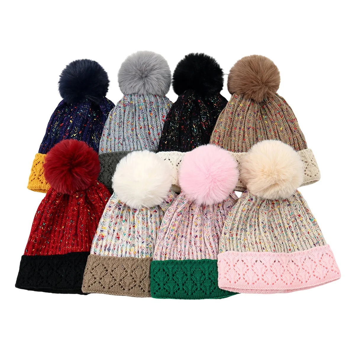 الخريف الشتاء محبوك بيني النساء بوم بوم بونيه الدفء الحجاب الكيماوي قبعة فقدان الشعر غطاء رأس Skullies أغطية الرأس في الهواء الطلق