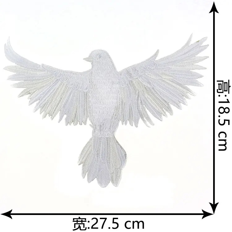 Large Embroidery Big Patch Eagle Bird Animal Cartoon Badges Applique Patches for Clothing VP-917