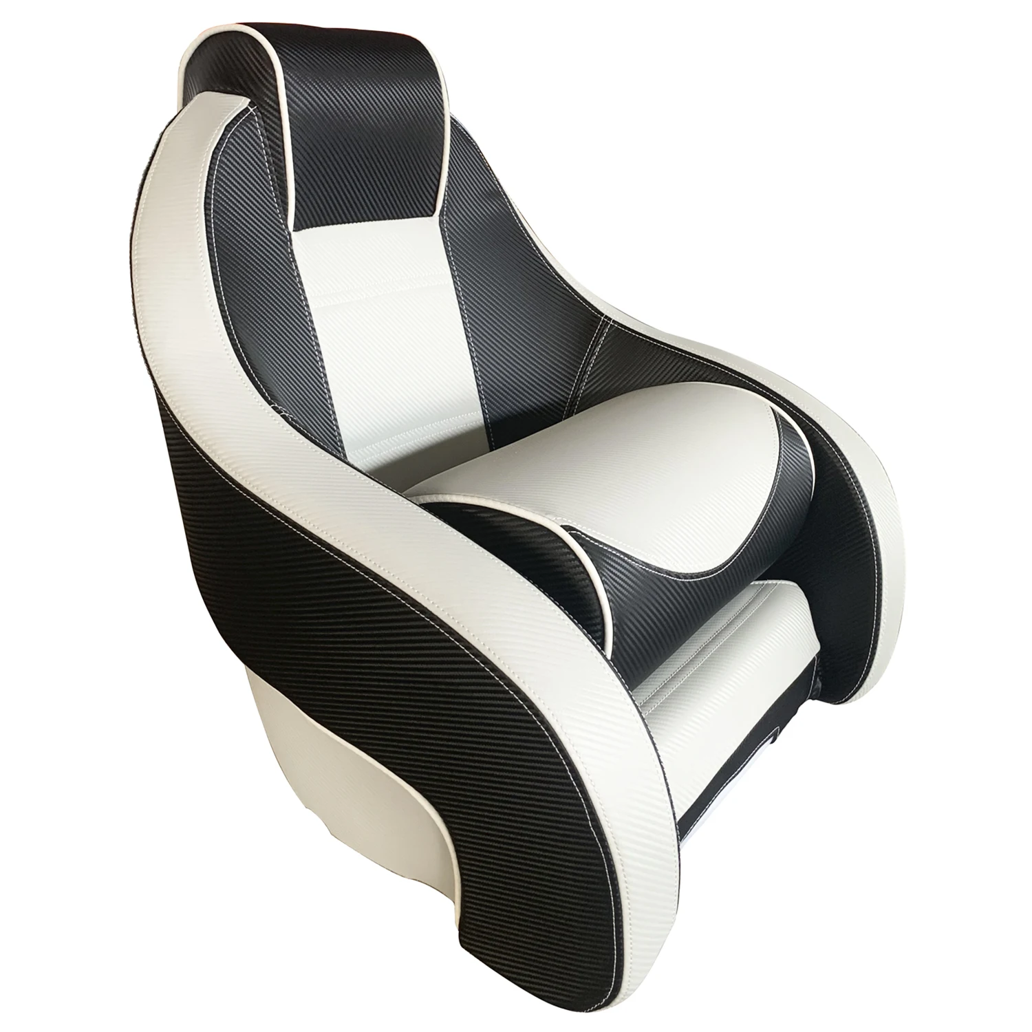 

Deluxe Flip up Foam Boat Chair High Back Captain Pontoon Boat Seat