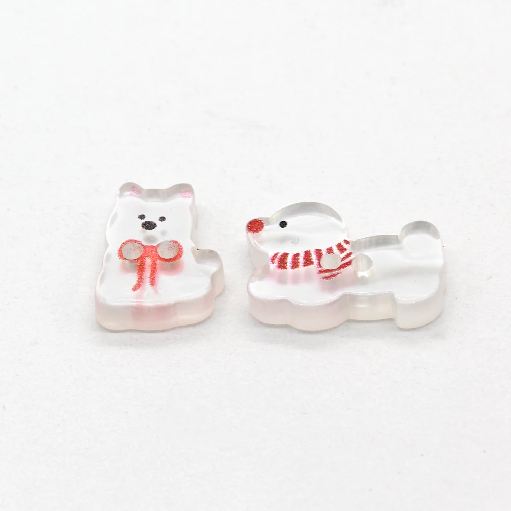 DOTOLLE 20 قطعة 15/20 مللي متر لطيف الكلب الحيوان الراتنج أزرار للملابس فتاة قميص بلوزة الكفة طوق دمية Crafts بها بنفسك الحرف إكسسوارات الشعر