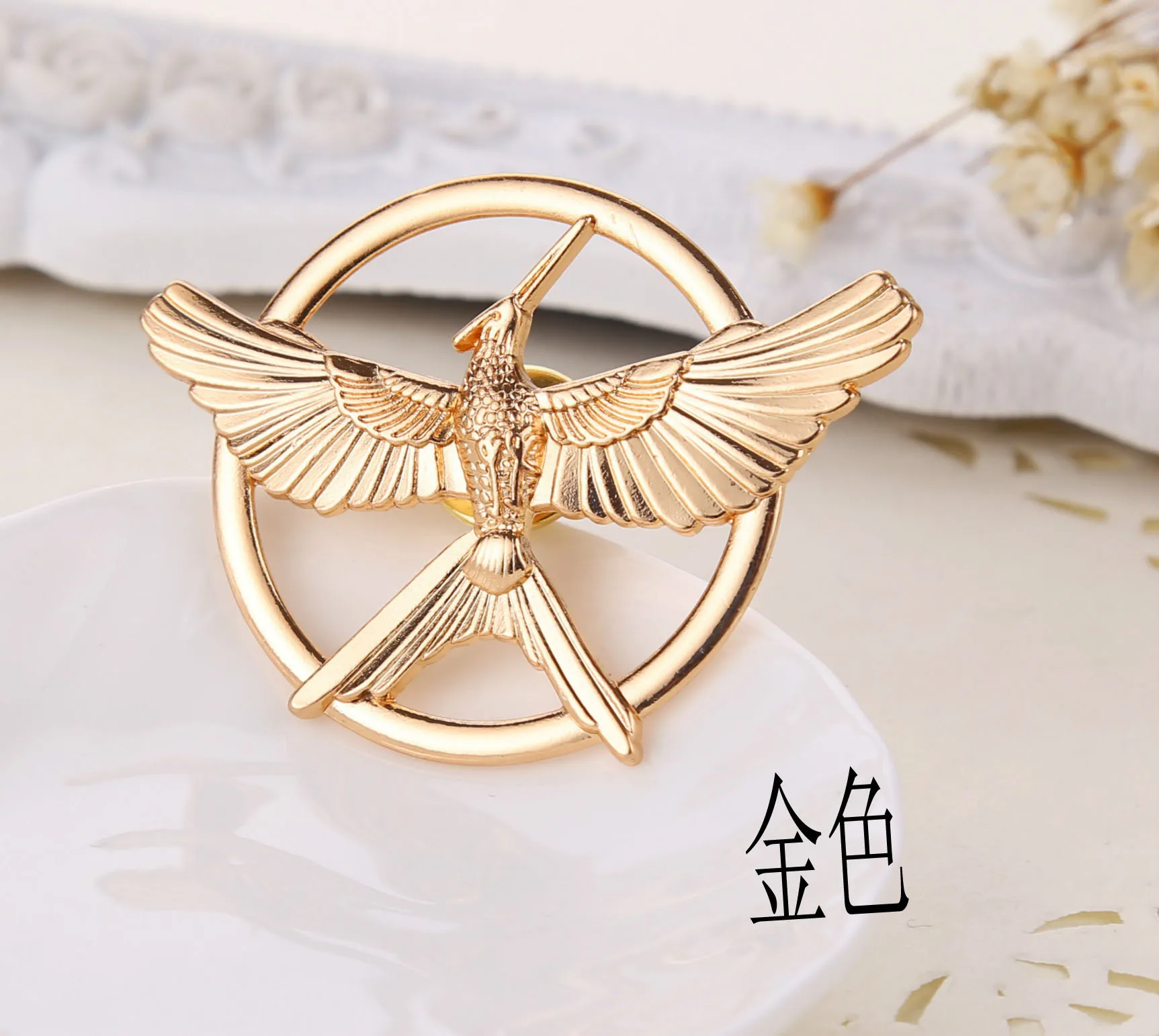 Fashion New Punk Style Mockingjay Pin Brooches Movie Jewelry