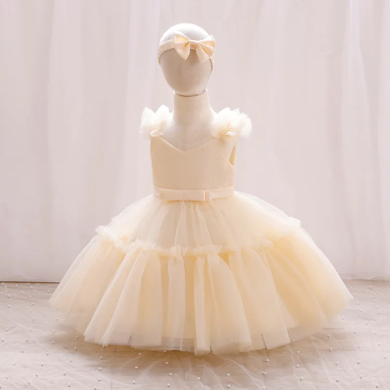 Girl's formal dress  high-end princess style children's formal dress  2024 new sleeveless fluffy skirt manufacturer wholesale