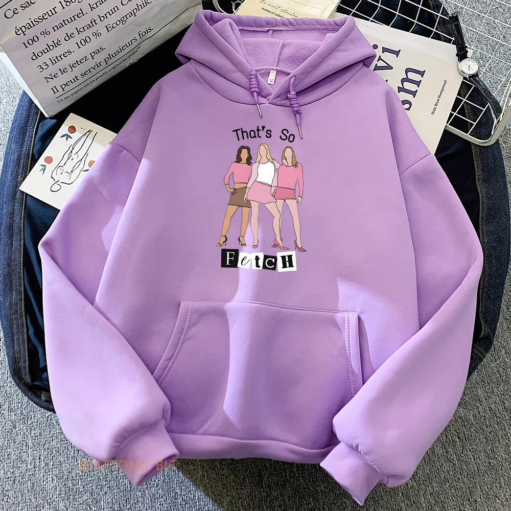 MeanGirls That's So Fetch Print Hoodies Cartoon New Movie Graphic Sweatshirt with Pocket Long Sleeve Women/Men Winter Pullovers