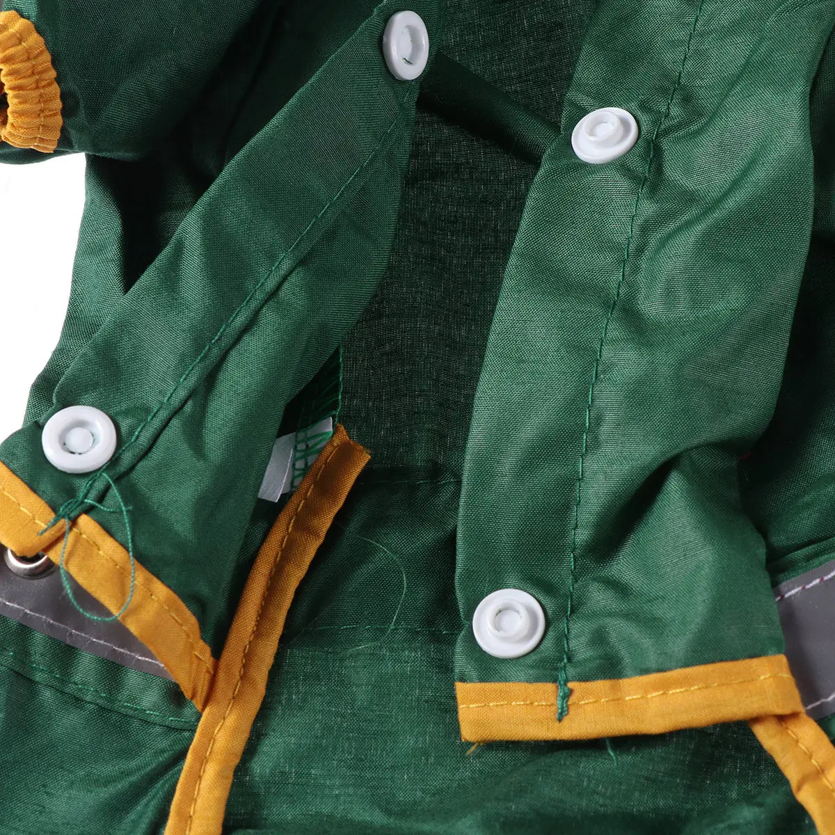 Small Dog Raincoat Rain Hoodie Dark Green Waterproof Reflective Rain Slicker Secure Fit Puppy Pomeranian Stylish